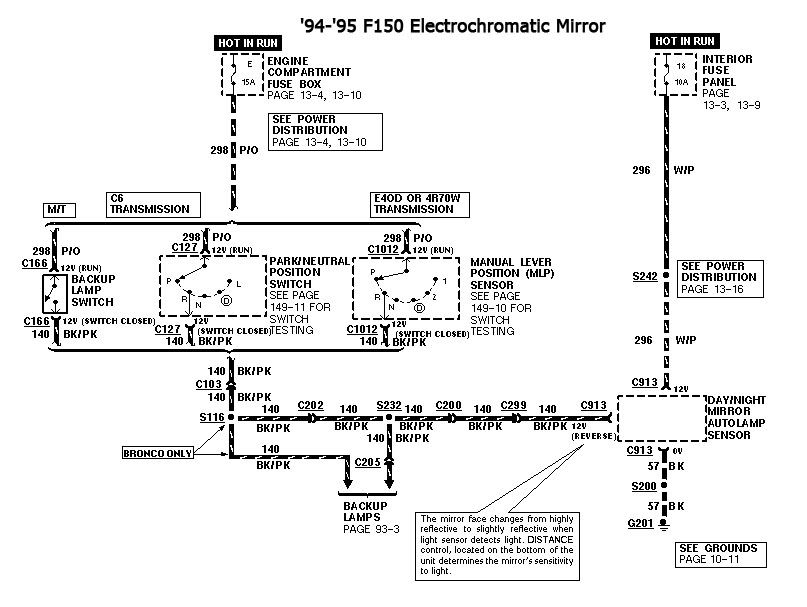Auto dimming rearview mirror wiring help